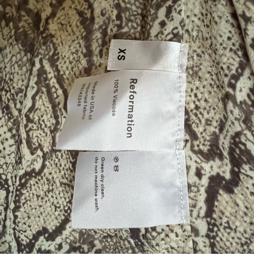 Reformation Primrose Python Wrap Dress - image 7